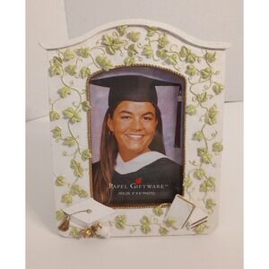 Papel‎ Giftware Graduation Resin Picture Frame Vines Cap Diploma Shabby Chic